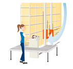 簡単な操作で入出庫時間を大幅に短縮