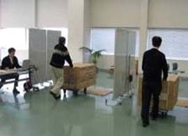 写真7. 複数UHF帯リーダライタの干渉実験