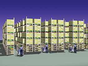 図3. 移動ラックの均等開閉機能