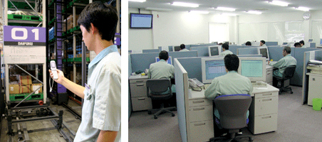 障害情報をSSCと各サービス店舗が共有して迅速に対応。内容・必要に応じてお客さまの携帯電話にメールを送信する。